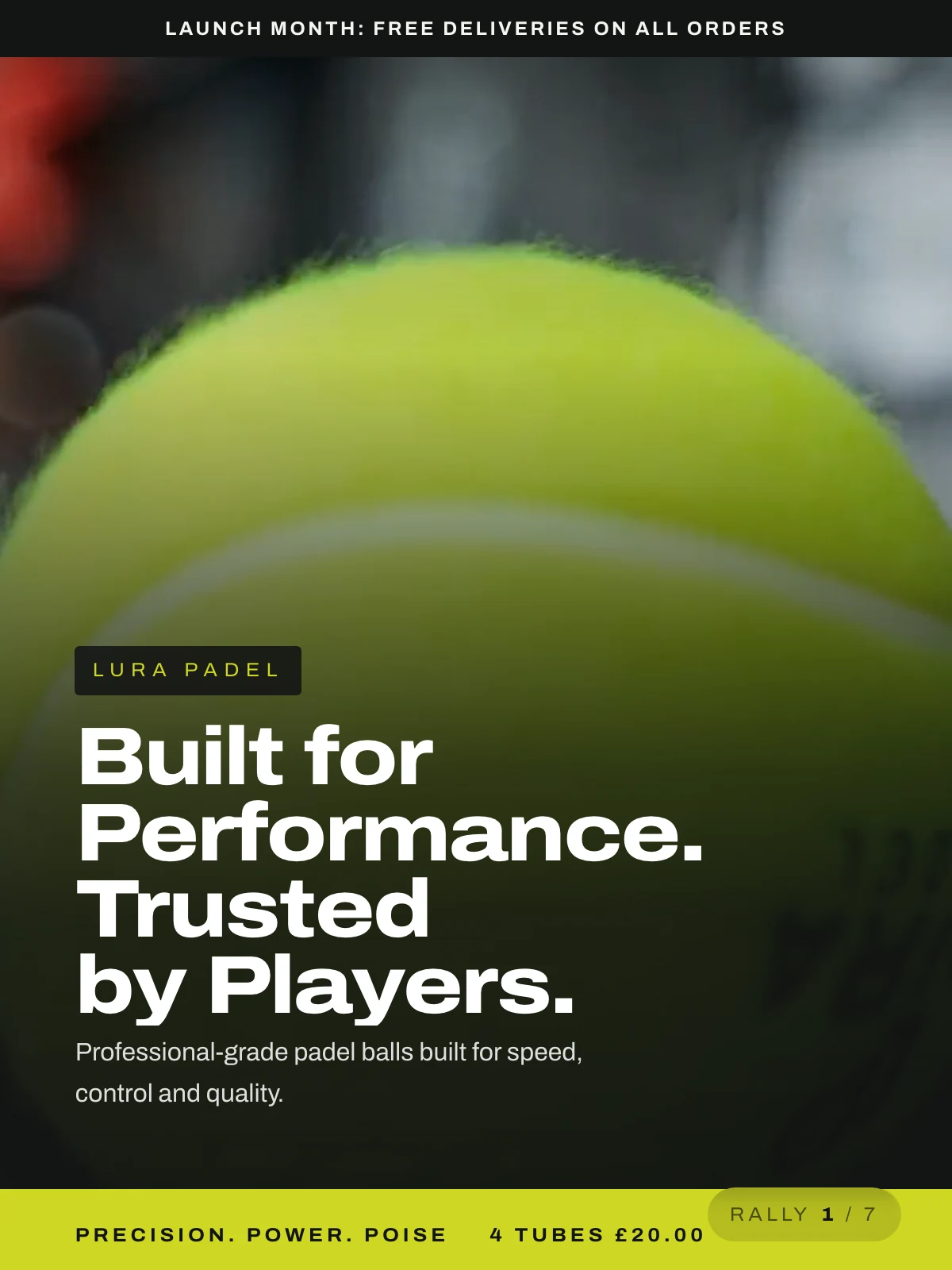 LURA Padel, reference build for padel balls, sport